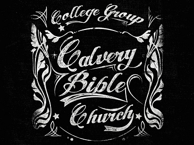 Calvery Bible Church apparel church distressed grunge illustration lettering t shirt tshirt