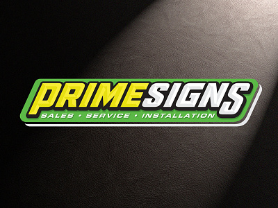 Prime Signs identity logo logo design mockup prime sign sign