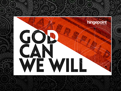 God Can We Will branding church graphic paisley design