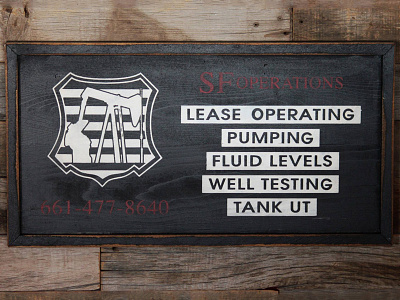 SF Operations Wooden Sign homemade sign design signage wooden sign