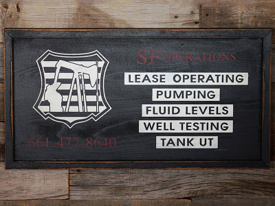 SF Operations Wooden Sign