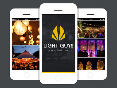 Light Guys website mockup iphone mockup responsive website