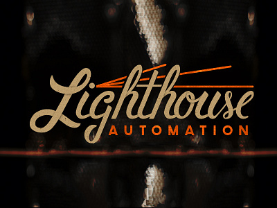 Lighthouse Automation - Logo2 branding hand lettering handwritten identity light lighthouse logo script