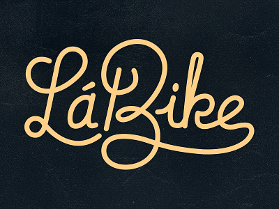 La' Bike Logo3 branding hand lettering handwritten identity light lighthouse logo script