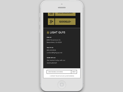 The Light Guys Footer clean design footer responsive website