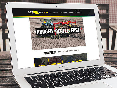 Nikkel Iron Works - Homepage clean design farming helvetica neue homepage iron website wordpress