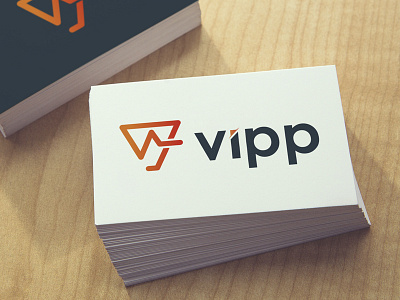 Vipp Logo brand branding business card clean design logo mark medical modern print simple tech