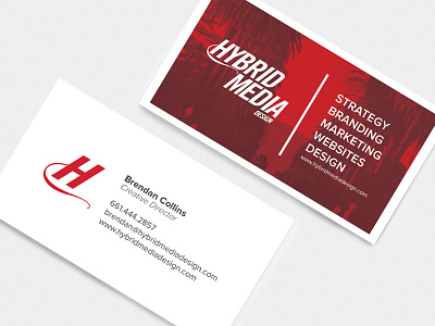 Business Card - Hybrid beach business card print collateral red