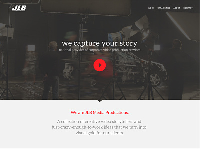 JLB Media Productions - Homepage film production homepage new look video web design