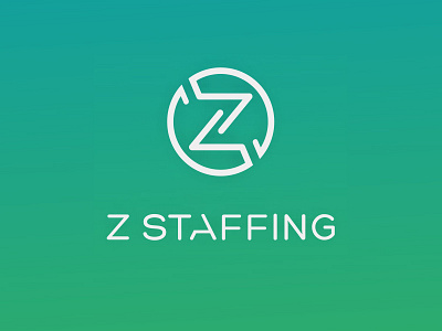 Z Staffing logo + identity design branding green identity logo medical modern staffing type