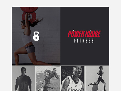 Power House Fitness Logo athletic bold crossfit dribbble fitness logo nike red reebok sports under armor