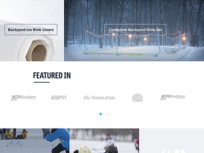 NiceRink Website bold design ecommerce hockey logos service shopping sports website