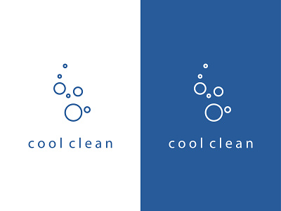 Cool clean. Laundry logo branding bubbles clean cute design flat illustration illustrator laundry logo minimal vector water