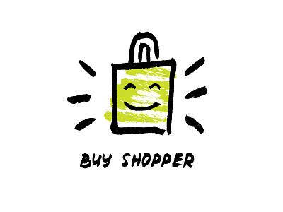 Buy shopper. Greenpeace eco concept bag brush buy shopper eco ecology greenpeace illustration illustrator minimal shopper vector