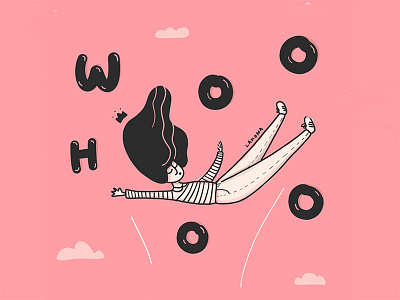 Woo-hoo digital art doodles drawing fashion girls hand drawn illustration lettering mood sketch typograpgy women
