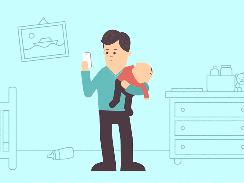 Father's Day - Part 1 2d animation character animation character design digital art funny gifs parenting storytelling technology vector art vector illustration work in progress