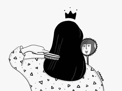 Bed Time black and white digital art doodles drawing fashion girls illustration lettering sketch women