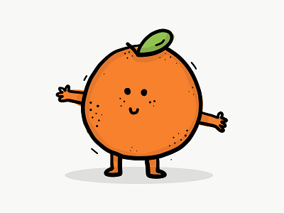 Orange - Mr. Balu branding character illustration children illustration color digital art drawing food freelance healthy illustration sketch work in progress