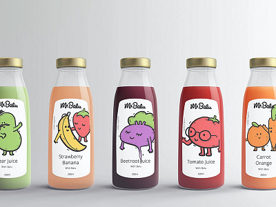 Mr Balu Juice branding character illustration children illustration color digital art drawing food freelance healthy illustration packaging work in progress