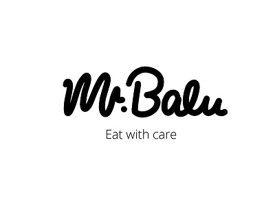 Mr. Balu Logo branding character illustration digital art font food freelance handwriting healthy illustration lettering logo work in progress