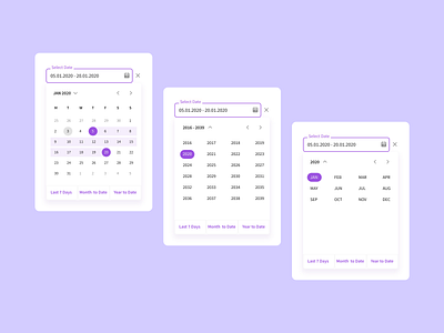 Date Picker Shot date date picker datepicker design ui web