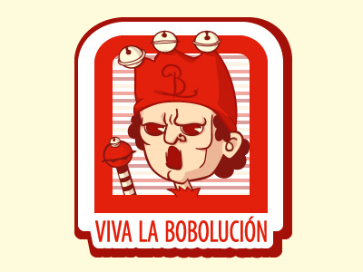 ¡Viva la Bobolución! humor illustration vector art