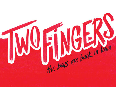 Two Fingers (title) lettering