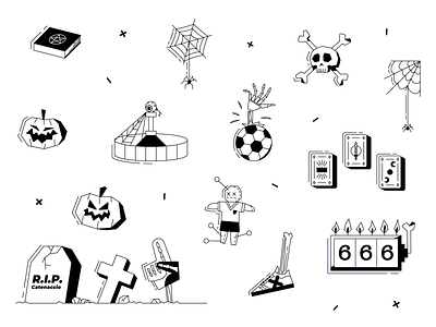 Halloween pictograms for bet.pt halloween illustration pictograms vector vector illustration
