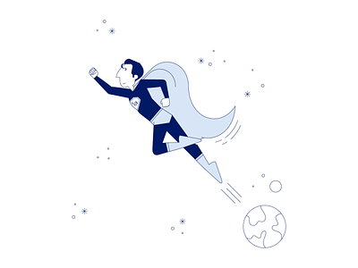 Superman for Nova SBE illustration minimalism nova sbe super heroes vector vector illustration