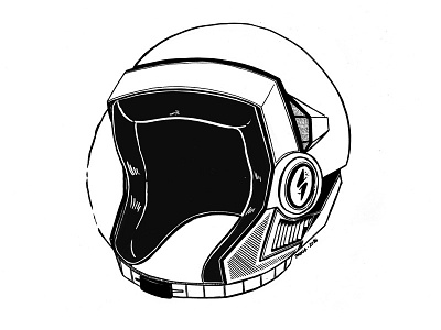 Space helmet cosmic drawing ink illustration space space helmet