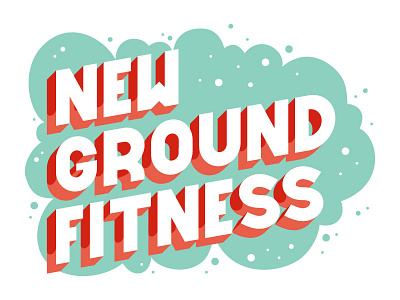 New Ground Fitness lettering new ground fitness vector