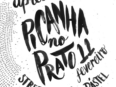 Picanha no Prato ecoline lettering poster
