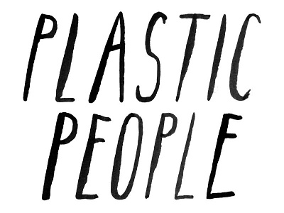 Plastic People Logo drawing ink lettering logo plastic people