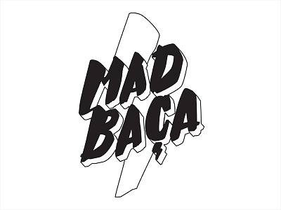 MadBaça - Black & White drawing ink logo