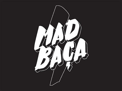 MadBaça - Negative drawing ink logo