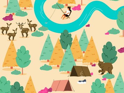 The Forest forest illustration vector woods