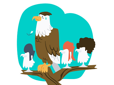 The Bald Eagle eagle forest illustration vector woods