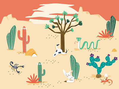 The Desert desert illustration nature vector