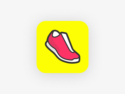 Kumpa App Icon app fun icon logo running shoe