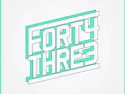 FortyThree43 43 forty logo designer three type type design typography