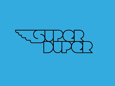 Super Duper duper logo s super typography wing