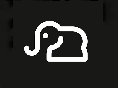 Lineaphant elephant linear linelogo logo logodesign unused design