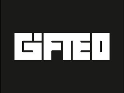 GIFTED blended block text gifted logotype type