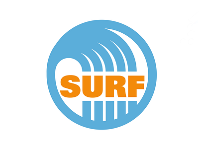 Surf’s Up badge logo logo design sea surf waves