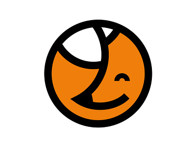 Happy Fox fox graphic design happy icon icon design logo design orange round logo sleep