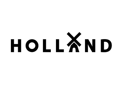 Holland Wordmark holland icon logo logo design netherlands windmill wordmark