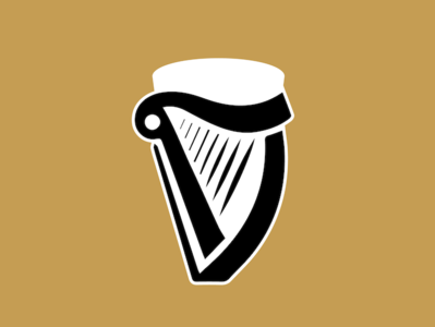 Guiness Harp Gold Combo branding graphic design guinness harp identity logo logo design logocombo