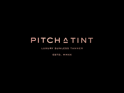 Pitch A Tint brand identity branding design logotype rose gold tint