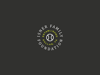 Isner Family Foundation badge brand identity branding design foundation logo logotype tennis tennis ball