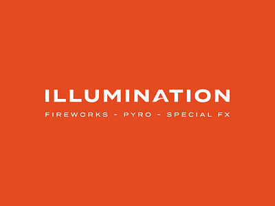 Illumination Fireworks brand identity branding design firework illuminate illumination logotype pyrotechnic rebrand special effects